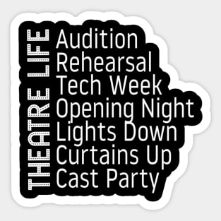 Theatre Broadway Actor Musical Thespian Sticker